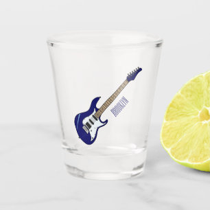 Vaso De Chupito Ilustracion personalizado de guitarra eléctrica