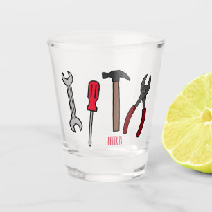 Vaso De Chupito Ilustracion personalizado de herramientas de carpi