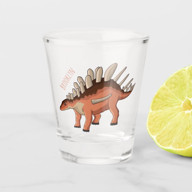 Vaso De Chupito Ilustracion personalizado de Kentrosaurus (Anverso)