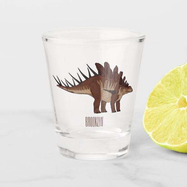 Vaso De Chupito Ilustracion personalizado de Kentrosaurus (Anverso)