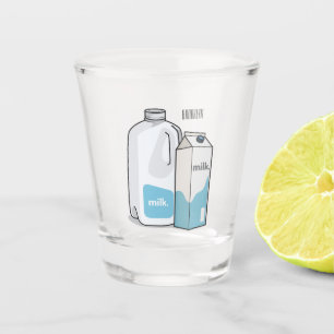 Vaso De Chupito Ilustracion personalizado de leche