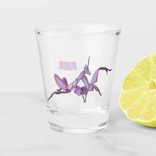Vaso De Chupito Ilustracion personalizado de mantis orquídea