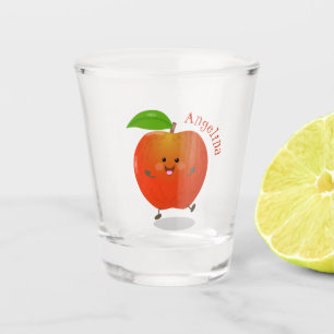 Vaso De Chupito Ilustracion personalizado de manzana bailando a la