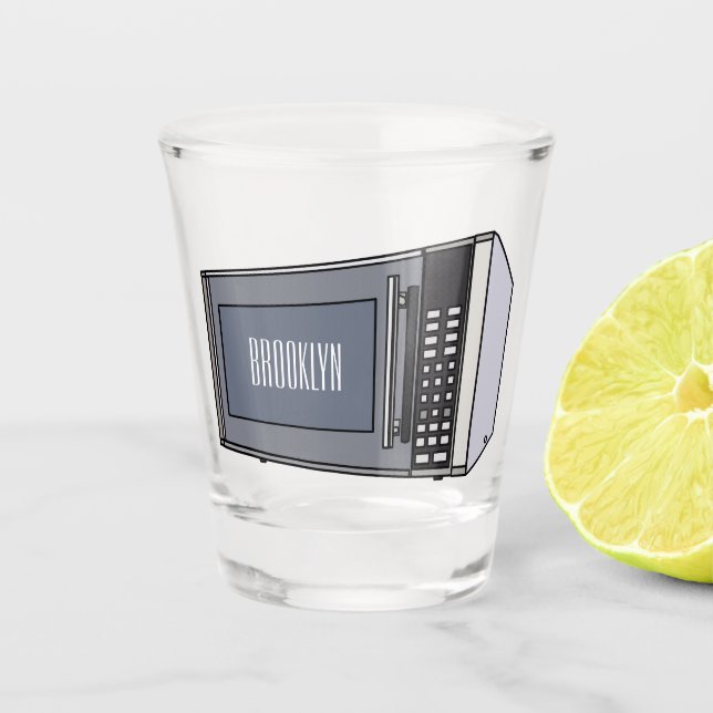 Vaso De Chupito Ilustracion personalizado de microondas (Anverso)