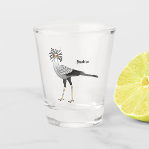Vaso De Chupito Ilustracion personalizado de pájaro de Secretario