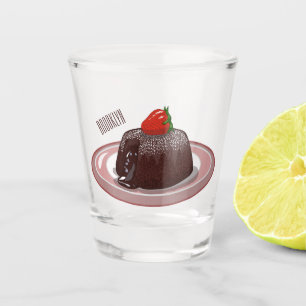 Vaso De Chupito Ilustracion personalizado de pastelitos de lava de