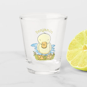 Vaso De Chupito Ilustracion personalizado de pato amarillo