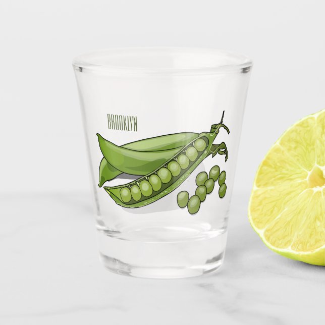Vaso De Chupito Ilustracion personalizado de Pea (Anverso)