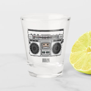 Vaso De Chupito Ilustracion personalizado de radio