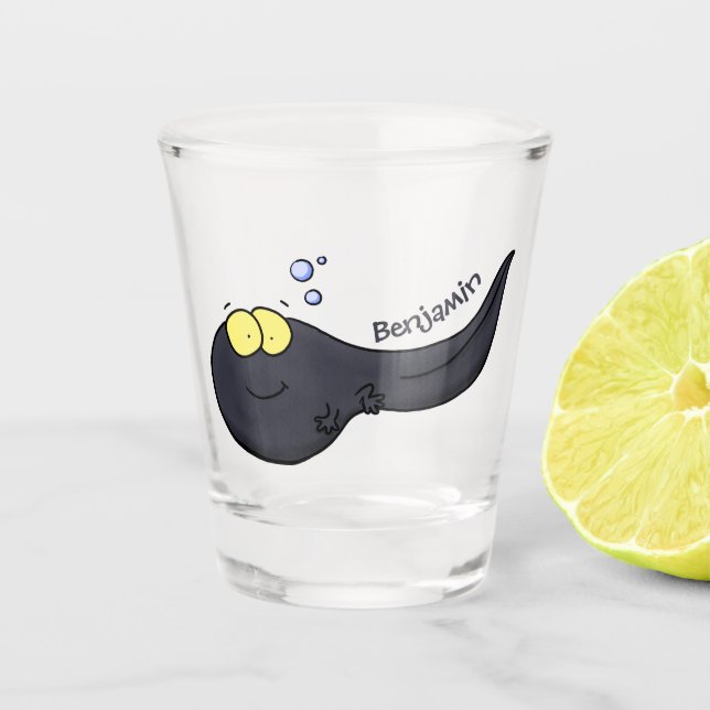 Vaso De Chupito Ilustracion personalizado de renacuajo divertido (Anverso)
