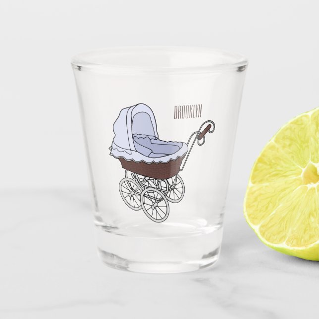 Vaso De Chupito Ilustracion personalizado de Stroller (Anverso)