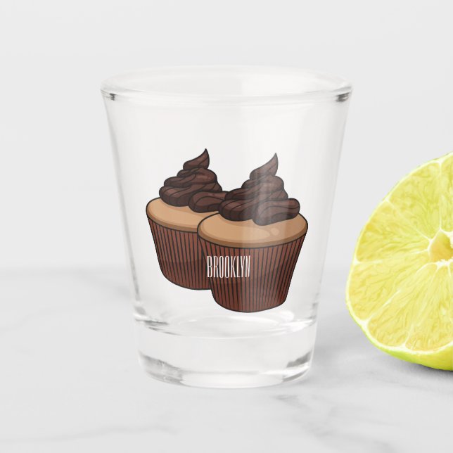 Vaso De Chupito Ilustracion personalizado de tarta (Anverso)