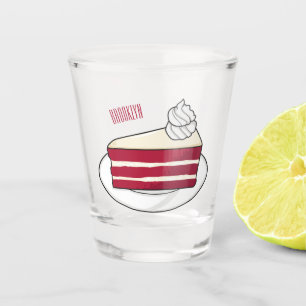 Vaso De Chupito Ilustracion personalizado de tarta de terciopelo r
