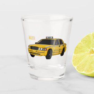 Vaso De Chupito Ilustracion personalizado de taxi