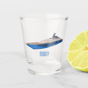 Vaso De Chupito Ilustracion personalizado de yates