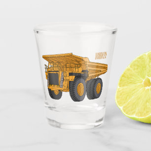 Vaso De Chupito Ilustracion personalizado del camión de altura
