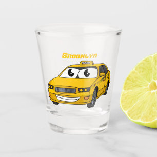 Vaso De Chupito Ilustracion personalizado divertido de taxi amaril