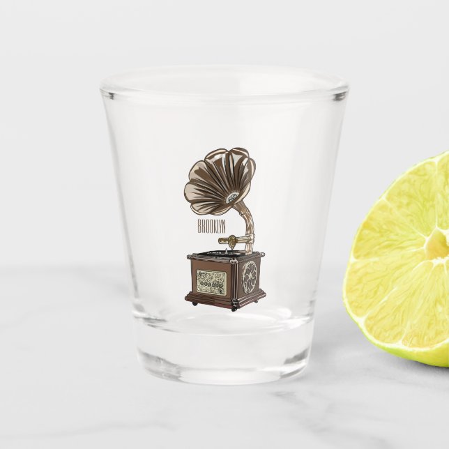 Vaso De Chupito Ilustracion personalizado girable (Anverso)