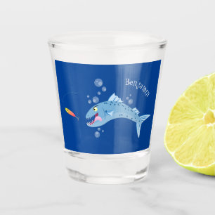 Vaso De Chupito Ilustracion personalizado pescador hambriento de b