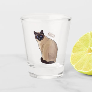 Vaso De Chupito Ilustracion personalizado siamés