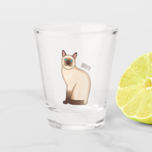Vaso De Chupito Ilustracion personalizado siamés