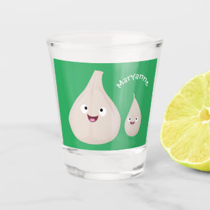 Vaso De Chupito Ilustracion vegetal de personalizado de ajo dulce
