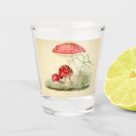 Vaso De Chupito Ilustracion vintage de un hongo