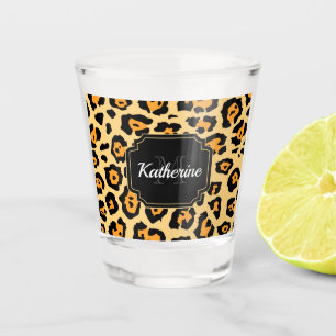Vaso De Chupito Impresión Cute Leopard