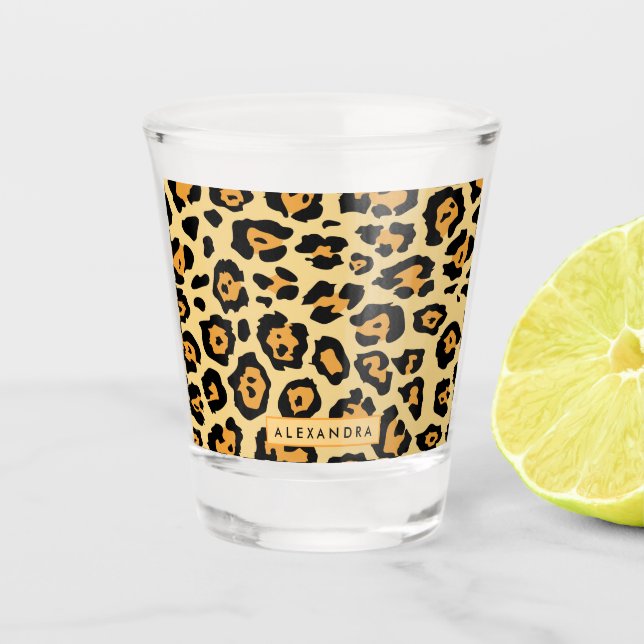 Vaso De Chupito Impresión Cute Leopard (Anverso)