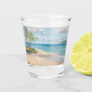 Vaso De Chupito Impresión de arte de playa Brisa costera