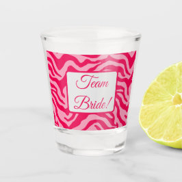 Vaso De Chupito Impresión de cebra rosa