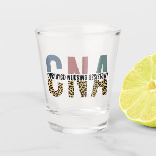 Vaso De Chupito Impresión de Cheetah Asistente de Enfermería Cer
