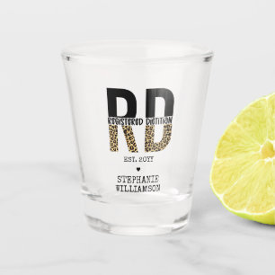 Vaso De Chupito Impresión de Cheetah de dietista con registro de p