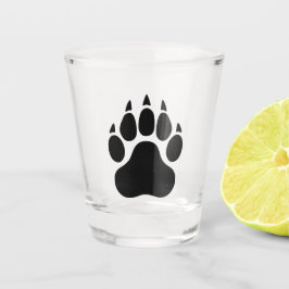 Vaso De Chupito Impresión de la hoja de oso negro