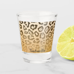 Vaso De Chupito Impresión de leopardo mate