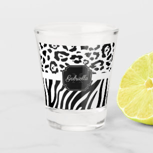 Vaso De Chupito Impresión de plomo / impresión de cebra
