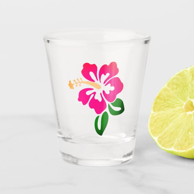 Vaso De Chupito Impresión hawaiana (Anverso)