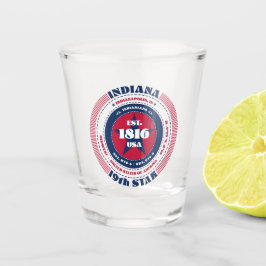 Vaso De Chupito Indiana 15th Star Patriotic Shot glass