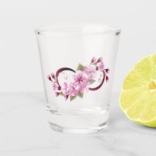 Vaso De Chupito Infinito con las flores de flores de Sakura Blosso