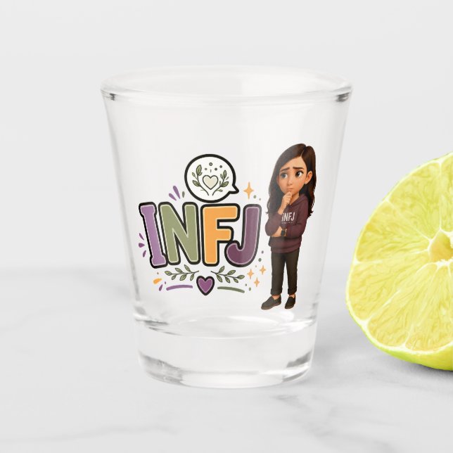 Vaso De Chupito INFJ — A Guardiã das Ideias (Anverso)