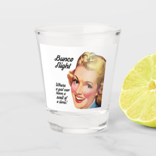 Vaso De Chupito Inflamación retra del jugador de Bunco de una