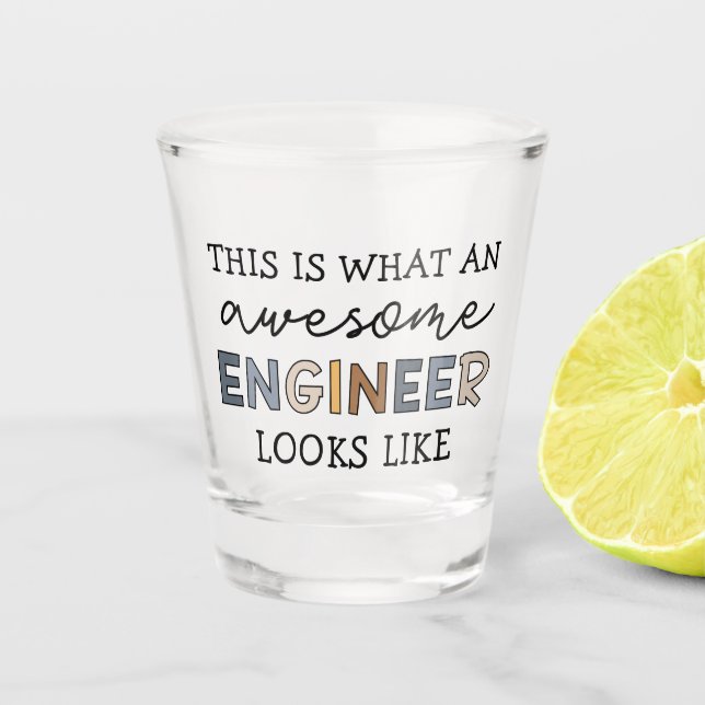 Vaso De Chupito Ingeniero ingeniero gracioso | Ingeniería (Anverso)