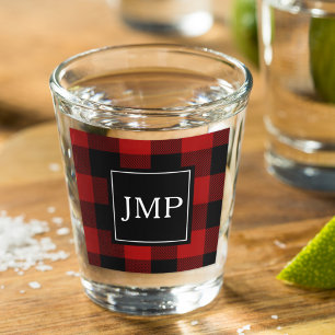 Vaso De Chupito Inicial del búfalo rojo moderno