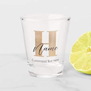Vaso De Chupito Inicial H y nombre personalizados con monograma mo