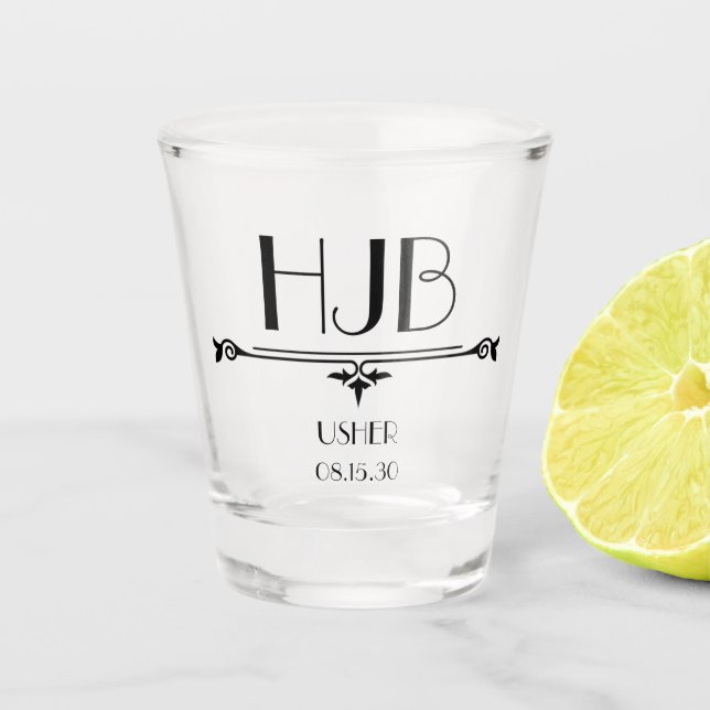 Vaso De Chupito Iniciales del ujier (Anverso)