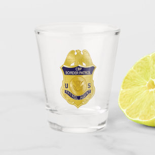 Vaso De Chupito Inmigración de la placa de patrulla fronteriza de 