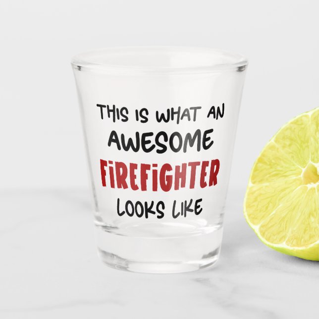 Vaso De Chupito Inquietante bombero ingenioso (Anverso)