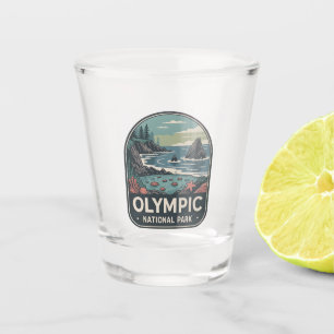 Vaso De Chupito Insígnia Costera del Parque Nacional Olímpico
