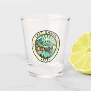 Vaso De Chupito Insignia de arte de viajes del Ilustracion de Gard