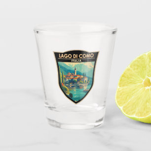 Vaso De Chupito Insignia de arte de viajes Lago de Como Italia